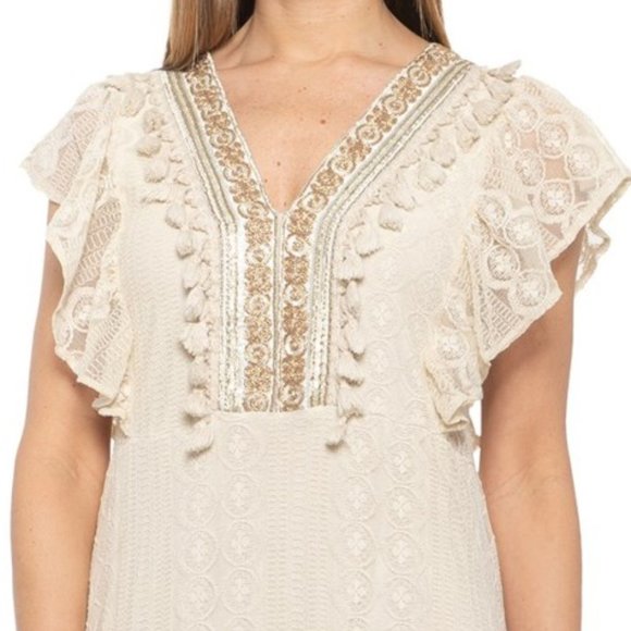 VANESSA ALEXANDRA Made in Italy Lace Boho Dress - Picture 2 of 11